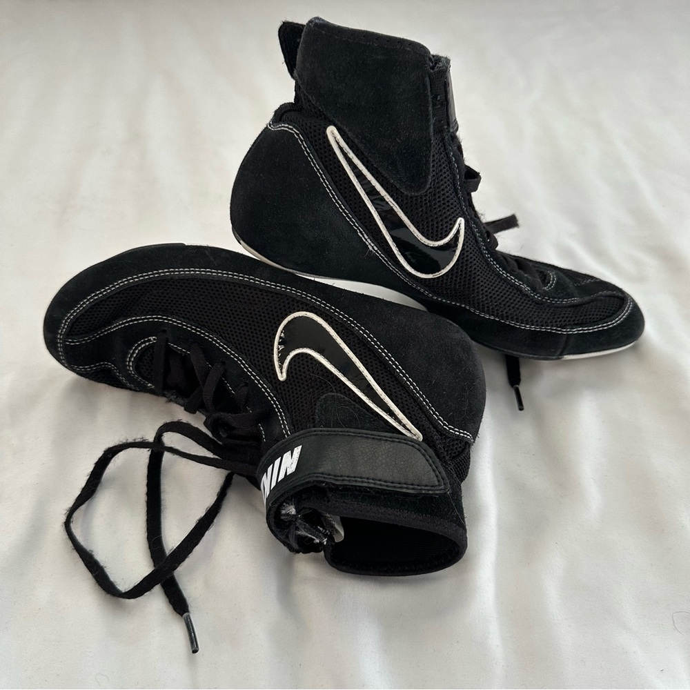 Nike SpeedSwap Black and White Wrestling High-Tops
